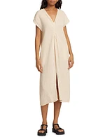 Drue Cotton V-Neck Midi-Dress