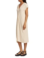 Drue Cotton V-Neck Midi-Dress