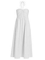 Adilyn Cotton Halterneck Midi-Dress