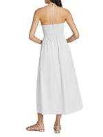 Adilyn Cotton Halterneck Midi-Dress