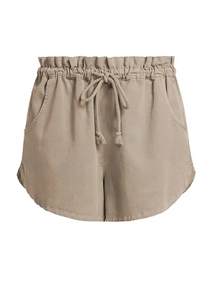 Wesley Cotton Tie-Waist Shorts