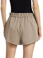 Wesley Cotton Tie-Waist Shorts