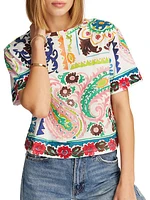 Paisley Hearts Cotton T-Shirt