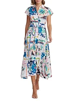 Vivianne Paisley Floral Cotton Shirtdress