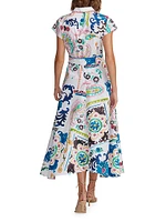 Vivianne Paisley Floral Cotton Shirtdress