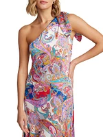 Audrey Paisley Silk-Blend Maxi Dress