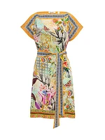 Kendall Baroque Floral Silk-Blend Minidress