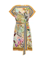 Kendall Baroque Floral Silk-Blend Minidress