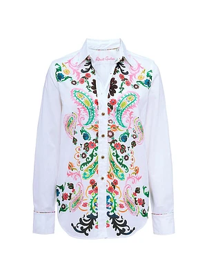 Carrie Floral Paisley Cotton Shirt