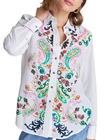 Carrie Floral Paisley Cotton Shirt