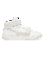 NAOMI x BOSS Leather High-Top Trainer Sneakers