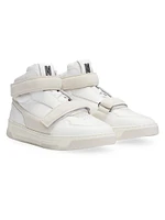 NAOMI x BOSS Leather High-Top Trainer Sneakers