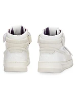 NAOMI x BOSS Leather High-Top Trainer Sneakers