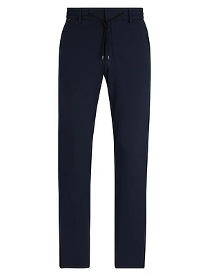 Slim Fit Trousers Performance Stretch Seersucker