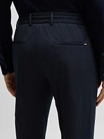 Slim Fit Trousers Performance Stretch Seersucker