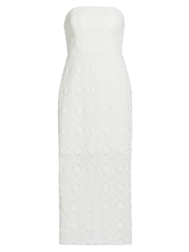 Diamond Crochet Strapless Dress