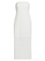 Diamond Crochet Strapless Dress