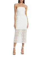 Diamond Crochet Strapless Dress