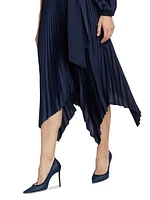 Christa Pleated One-Shoulder Dress