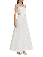 Crosby Butterfly Eyelet Cut-Out Maxi Dress