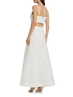 Crosby Butterfly Eyelet Cut-Out Maxi Dress