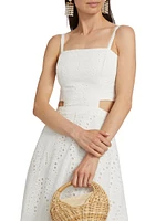 Crosby Butterfly Eyelet Cut-Out Maxi Dress