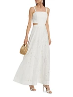 Crosby Butterfly Eyelet Cut-Out Maxi Dress