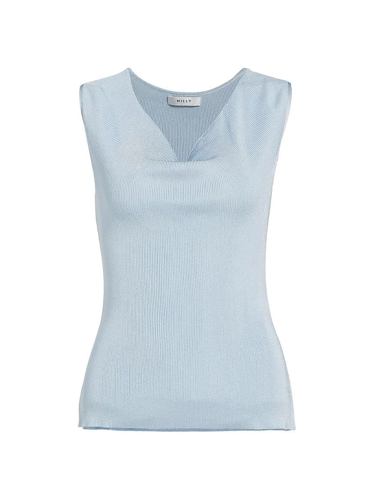 Cowlneck Knit Shell Tank