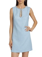 Eden Bouclé Keyhole Sheath Dress