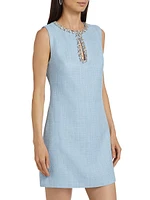 Eden Bouclé Keyhole Sheath Dress