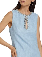 Eden Bouclé Keyhole Sheath Dress