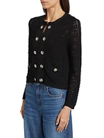 Bubble Pointelle Knit Jacket