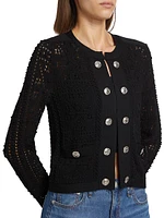 Bubble Pointelle Knit Jacket