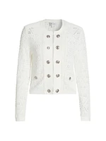 Bubble Pointelle Knit Jacket