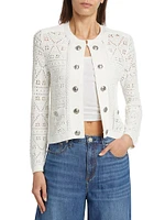 Bubble Pointelle Knit Jacket