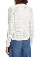 Bubble Pointelle Knit Jacket