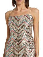 Colette Chevron Sequin Minidress