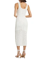 Bubble Pointelle Knit Midi-Dress