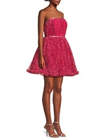 Lenzy Tulle Strapless Minidress