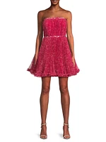 Lenzy Tulle Strapless Minidress