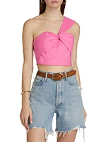 Linen Button-Up Halter Top