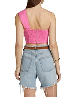 Linen Button-Up Halter Top