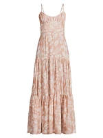 Aurora Floral Linen-Blend Maxi Dress