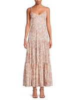 Aurora Floral Linen-Blend Maxi Dress