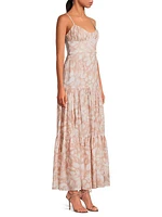 Aurora Floral Linen-Blend Maxi Dress