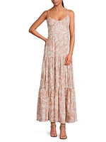 Aurora Floral Linen-Blend Maxi Dress