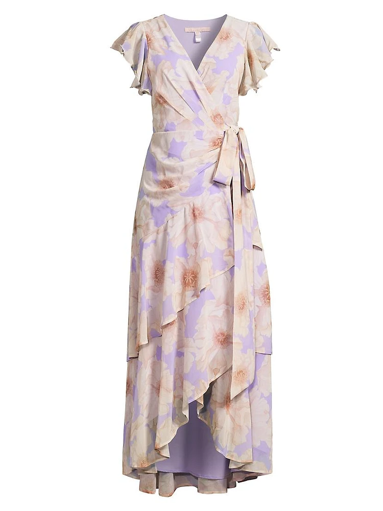 Cezza Floral Wrap Dress