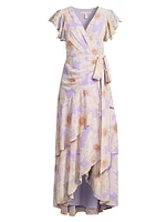 Cezza Floral Wrap Dress