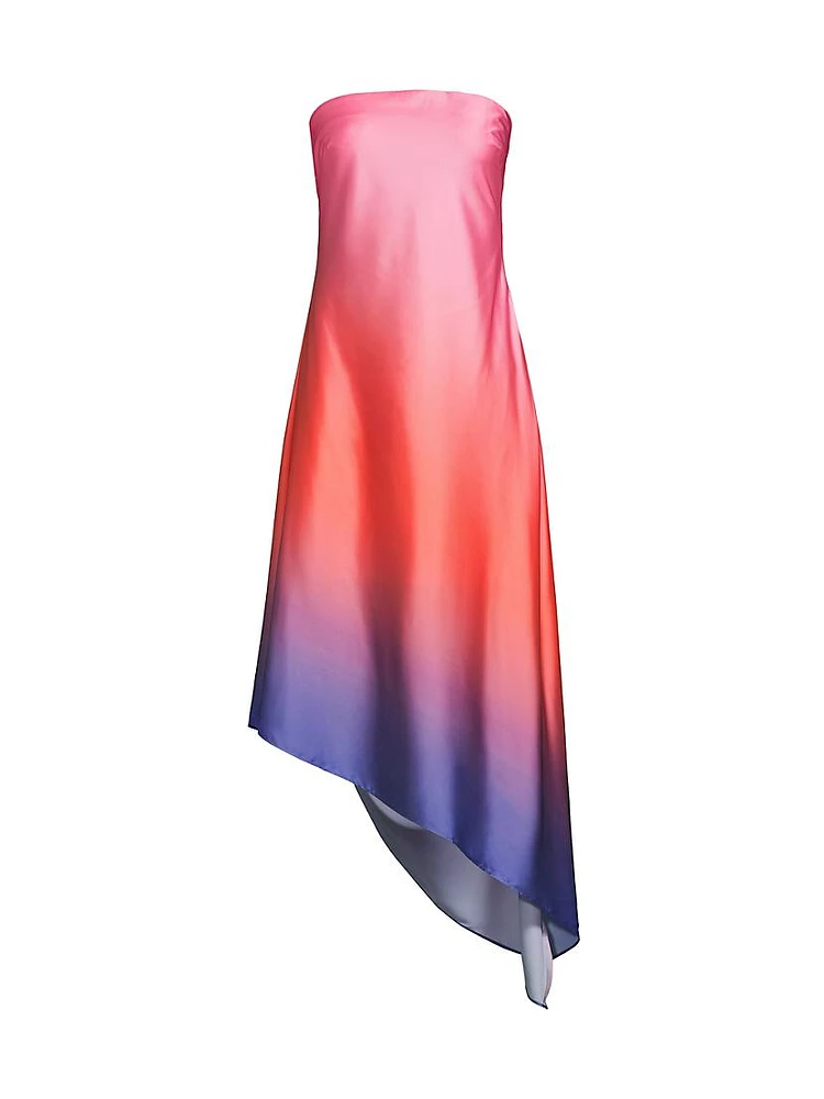 Sayulita Gradient Strapless Dress