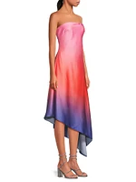 Sayulita Gradient Strapless Dress